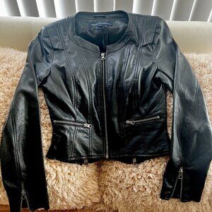 French Connection Riot Vegan Leather Jacket - Cropped